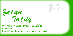 zalan toldy business card